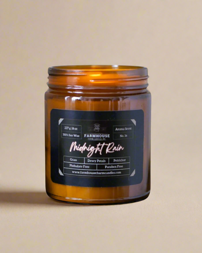 Midnight Rain Soy Candle | Grass + Dewy Petals + Petrichor