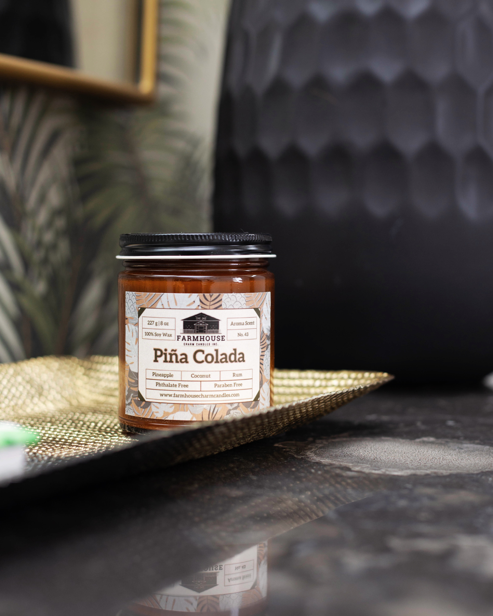 Transport yourself to a tropical oasis with our Pina Colada Soy Candle. With its delightful fusion of fresh pineapple, sweet coconut, and a hint of rum, this candle embodies the spirit of a summer escape, evoking memories of laid-back days at the beach. www.farmhousecharmcandles.com