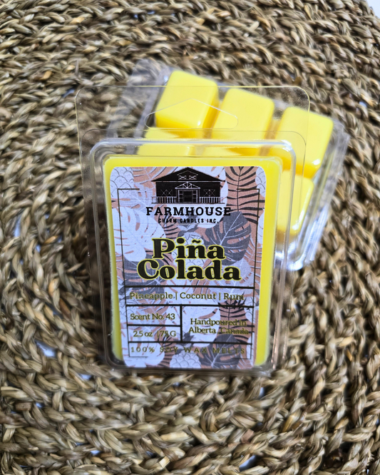 Transport yourself to a tropical oasis with our Pina Colada Wax Melts. With its delightful fusion of fresh pineapple, sweet coconut, and a hint of rum, this candle embodies the spirit of a summer escape, evoking memories of laid-back days at the beach.
